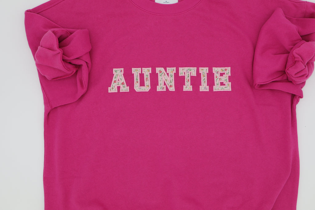 Applique Auntie/Grandma/ Grandpa sweatshirt