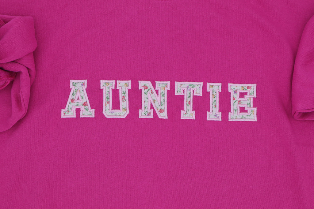 Applique Auntie/Grandma/ Grandpa sweatshirt